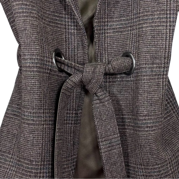 Triple Five Soul Wool Plaid Belted Blazer Vintage Y2K - Picture 5 of 13